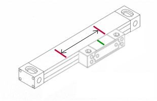 During scale operation, the trolley mark should always stay between the two end marks