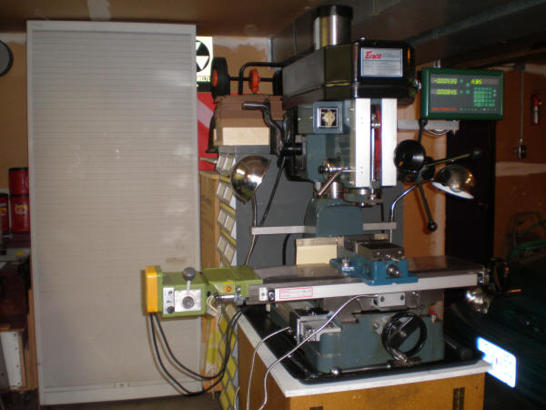 2 Axis DRO PROS glass kit on an Enco round column benchtop mill 